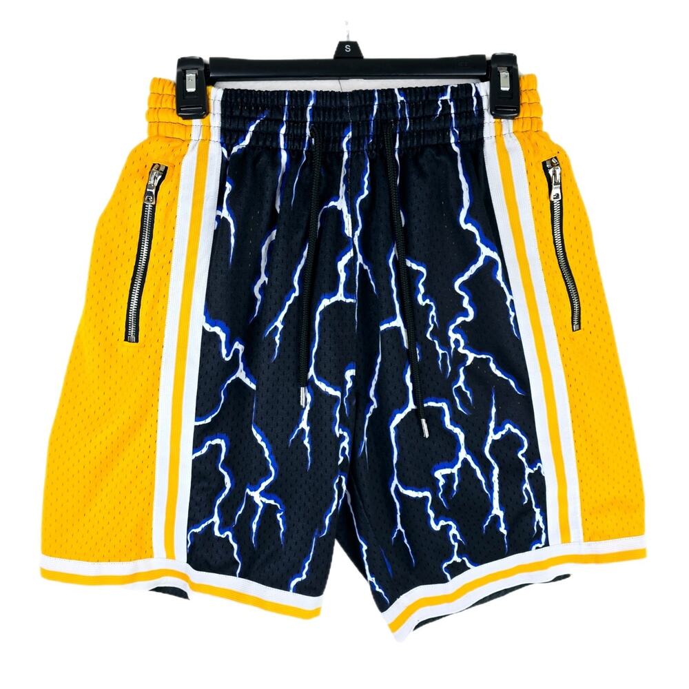 Rare MITCHELL & NESS Los Angeles Lakers 1984-85 Lightning Hardwood Shorts Small